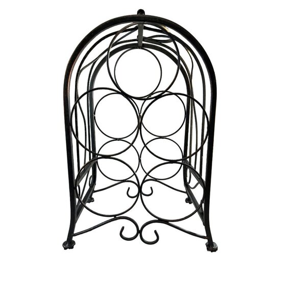 Wine Rack Counter Top 5 Bottle Metal Black 14x9 - Picture 7 of 8